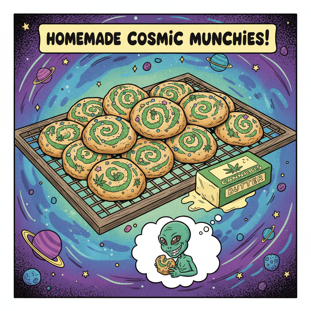 Space Cookies mit Cannabis-Butter