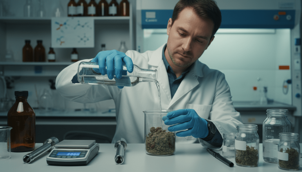 Alkoholextraktion aus Cannabis